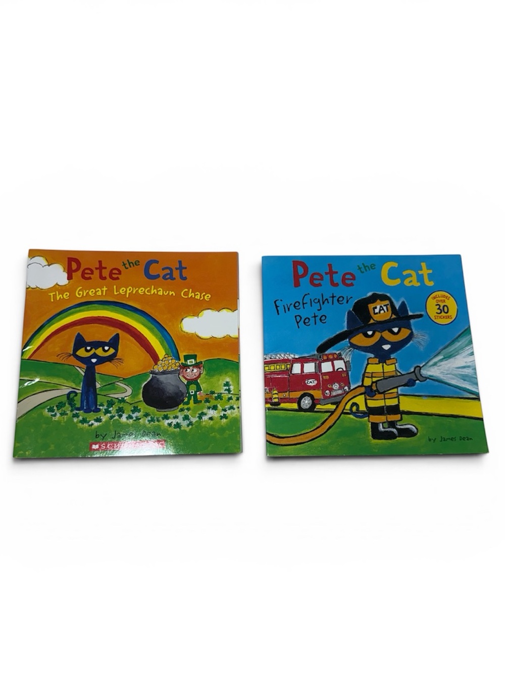 Pete the Cat Kids Book Bundle The Great Leprechaun Chase & Firefighter Pete